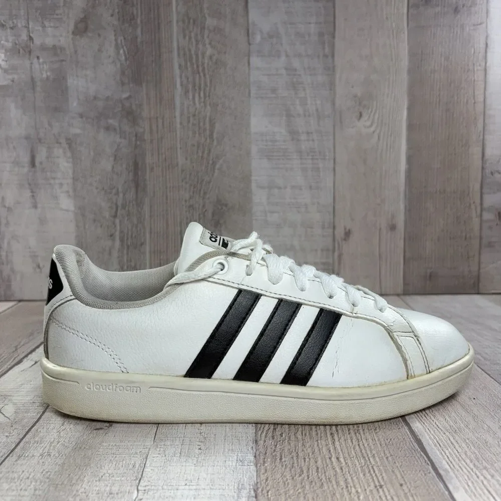 Adidas Cloudfoam Advantage Women's Size 7.5 Sneakers Athletic Shoes White Black